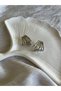 Steel earrings, silver.