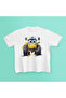Cute Tractor Printed Crewneck Cotton Short Sleeve Children's Tshirt