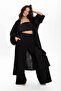 Women's 100% Cotton Black Holly Long Kimono