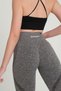 Gray Gymhams Hip Gathered Hip Shaping Push Up Sports Leggings