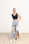 Women's Pleated High Waist Palazzo Pants - 6