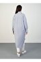 Navy Blue Striped Oversize Cotton Poplin Tunic Shirt - Benin - 4
