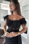 Princess Collar Crepe Luxury Design Evening Dress - 4