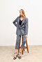 Women's Striped Blazer Jacket Carrot Pants Suit - 5