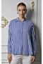Women's long sleeve striped viscose chic shirt