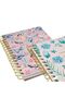 Acar Blume Juno Pink Floral Striped Spiral Notebook 14.5*21 Cm. 256 Pages 80 Gr. 1.dough - 3