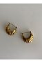 Bronte Vintage Earrings - Steel Gold, No Darkening Model