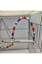 Sultan parrot parakeet 3-piece toy set with ladder, gondola, swing, and single swing - 5