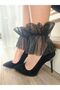 Gold Glitter Tulle Foot Bracelet
