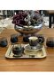 Set of 6 Bottom Black Top Smoke Coffee-Glass Side Water Glass, For Dowry, Gift - 2