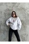 Unisex Crew Neck Teddy Bear Embroidered Oversize Cotton Sweatshirt