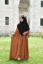 Pleated Zippered Airobion Fabric Hijab Dress