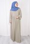 Pleated Zippered Airobion Fabric Hijab Dress