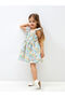 Baby Square Collar Patterned Baby Girl Dress - 2