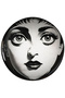 Round Black Beige Women's Large Eye and Face Themed Woven Base Carpet Miraface26 - 3