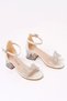 Girl's Transparent Jewelled Heeled Evening Shoes - 2