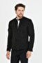 Men's Black Seasonal Slim Fit Suede Jacket & Coat - 4
