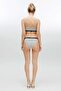 Women's Gray Melange Bustier Slip Set 68000 - 6
