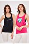 Sports Tank Black Fuchsia Color 2-Piece Brooklyn Winter Printed