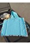 Organic Muslin Hooded Children's Poncho Turquoise Beach -Baby Bathrobe - 2