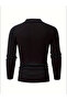 Men's Black Slim Fit Plain Polo Neck Knitwear Sweater - 3