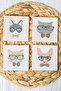 Printed Natural Stone Coasters Set of 4 10x10x1 Cm - Cat Printed Coasters - 3