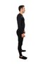 Black Thermal Underwear Bottom Top Set - 2