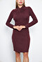 Women's Twisted Collar Long Sleeve Mini Dress