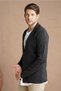 Men's Anthracite Shawl Collar Steel Knit Jacket Cardigan-hrkckt1824r04s - 2