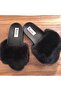 Women's Black Soft Loose Furry Slippers - 2