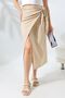 Open Side Tie Linen Skirt - 2