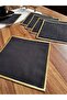 6 Pieces Gold Embroidered Square Cocktail Serving Napkin - 2