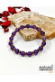 Amethyst Hematite Natural Stone Unisex Bracelet - 6