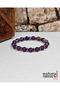 Amethyst Hematite Natural Stone Unisex Bracelet - 8