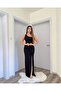 One Shoulder Ruffle Detail Slit Evening Dress - 2
