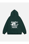 Unisex Kinder World Printed Hooded Fleece Oversize Sweatshirt