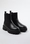 Black Elastic Big Girls Chealsea Kids Boots Takaw25Bo00039 - 4