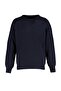 Siyah Oversize Couple/Çift Bisiklet Yaka Düz Triko Kazak TMNAW23KZ00189 - 11
