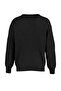 Siyah Oversize Couple/Çift Bisiklet Yaka Düz Triko Kazak TMNAW23KZ00189 - 13