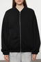 Siyah Fermuarlı Oversize/Geniş Kalıp Kalın İçi Polarlı  Örme Sweatshirt TWOAW25SW00122 - 4