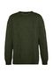 Haki Oversize Bisiklet Yaka Saç Örgü Kazak TMNAW23KZ00280 - 8