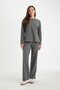 Anthracite Knitwear Trousers Wide Leg Wide Loose Leg Thessaloniki Fabric Basic Plain D0361Ax24Au