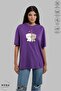 Unisex Crew Neck Heart Bubu Dudu Printed Cotton Oversize Short Sleeve T-Shirt