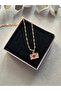 100% Steel Envelope Necklace with Red Heart - 2