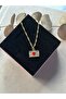 100% Steel Envelope Necklace with Red Heart - 3