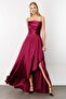 Long Slit Thin Strap Dress - 8