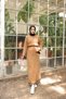 Women's Hijab Lace-Up Knitwear Dress - 2