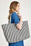 Premium Cotton Woven Women's Colorful Striped Beach Bag / Shoulder Bag - 8