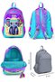 Pink Turquoise Elephant Patterned Girls' Five-Piece School Bag Set - Suitable for Primary School - 2