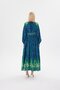 Green Jasmine Patterned Voile Brit Dress - 5